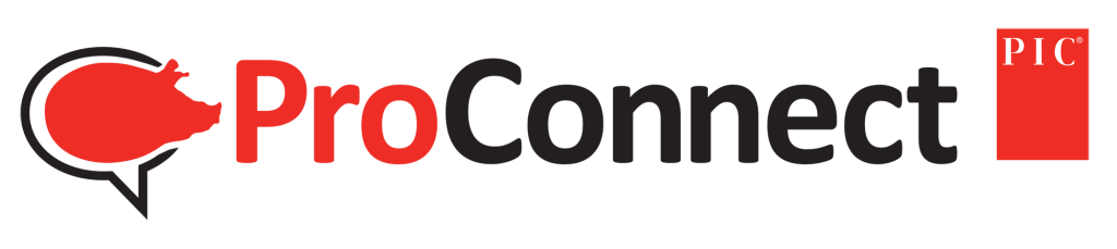 PIC's ProConnect resource logo of a pig within a message bubble. 